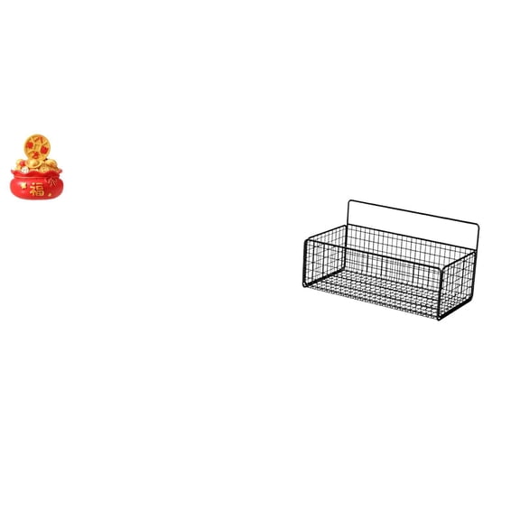 Treasure Basin Statue Storage Basket Desktop Sculpture Resin Iron Material for Car Office Bedroom Bathroom Festival Gift