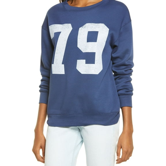 Treasure & Bond Womens 79 Sweatshirt, Blue, Small