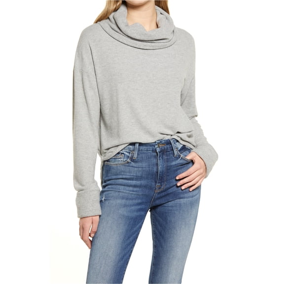 Treasure & Bond Womens Cowl Neck Pullover Sweater, Grey, XX-Small