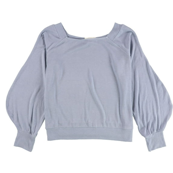 Treasure & Bond Womens Off The Shoulder Pullover Sweater, Blue, Large