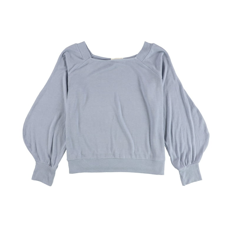 Treasure Bond Womens Off The Shoulder Pullover Sweater Blue Medium