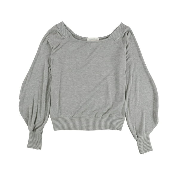 Treasure & Bond Womens Off The Shoulder Pullover Sweater, Grey, X-Large