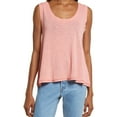 thumbnail image 1 of Treasure & Bond Womens Raw Edge Burnout Tank Top, Pink, Small, 1 of 1