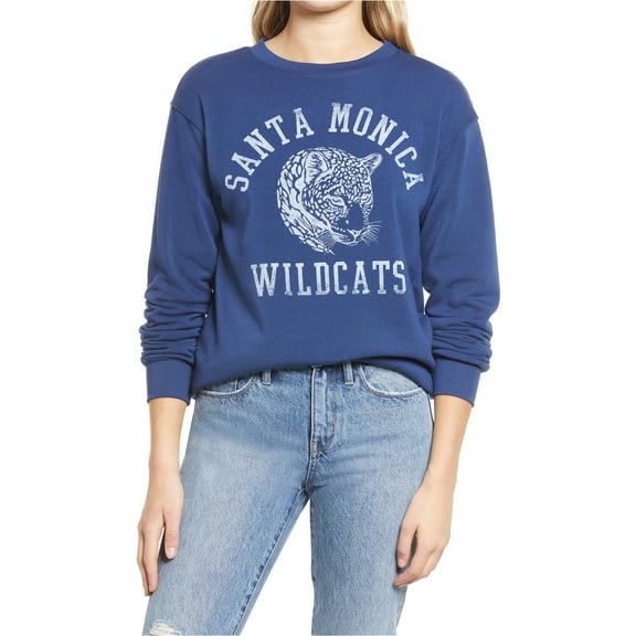 Treasure & Bond Womens Santa Monica Wildcats Sweatshirt, Blue, Medium