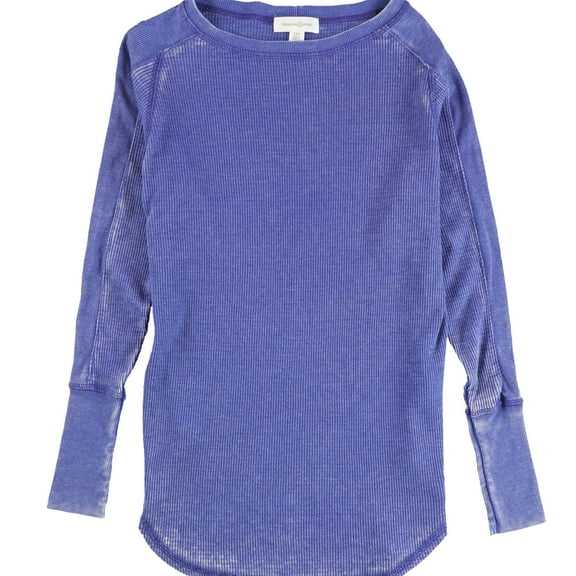 Treasure & Bond Womens Thermal Knit Basic T-Shirt, Blue, XX-Small