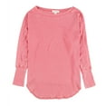 thumbnail image 1 of Treasure & Bond Womens Thermal Knit Basic T-Shirt, Pink, Medium, 1 of 2