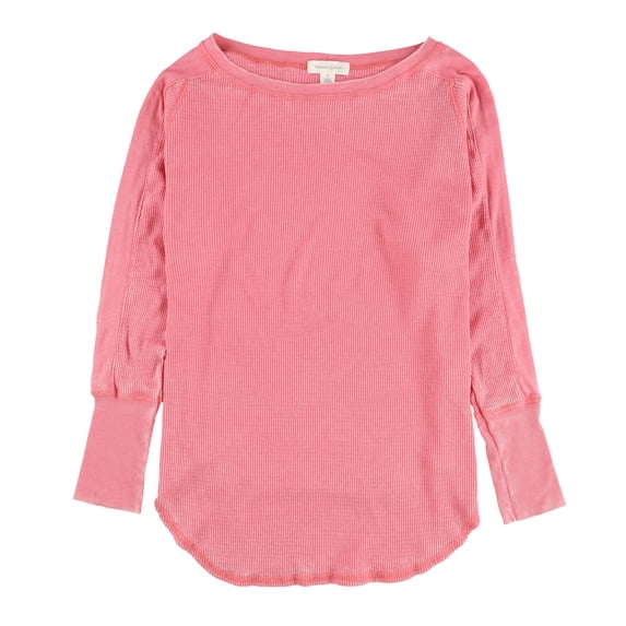 Treasure & Bond Womens Thermal Knit Basic T-Shirt, Pink, Medium