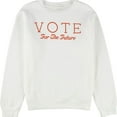 thumbnail image 1 of Treasure & Bond Womens Vote For The Future Sweatshirt, Off-White, Medium, 1 of 2