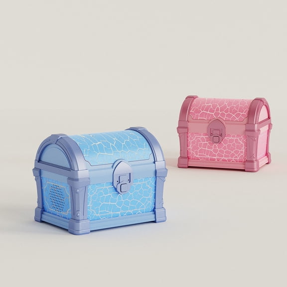 Treasure Chest Aurora Projection Lamp - Remote Control Timing Function Night Light, Colorful Northern Light Projector, Creative Home & Bedroom Decor, Soft Glow Ambient Lamp for Relaxation, Pink