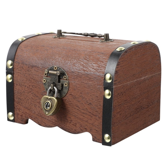 Koolleo Vintage Treasure Storage Box Piggy Bank Organizer Saving Box Case with Lock