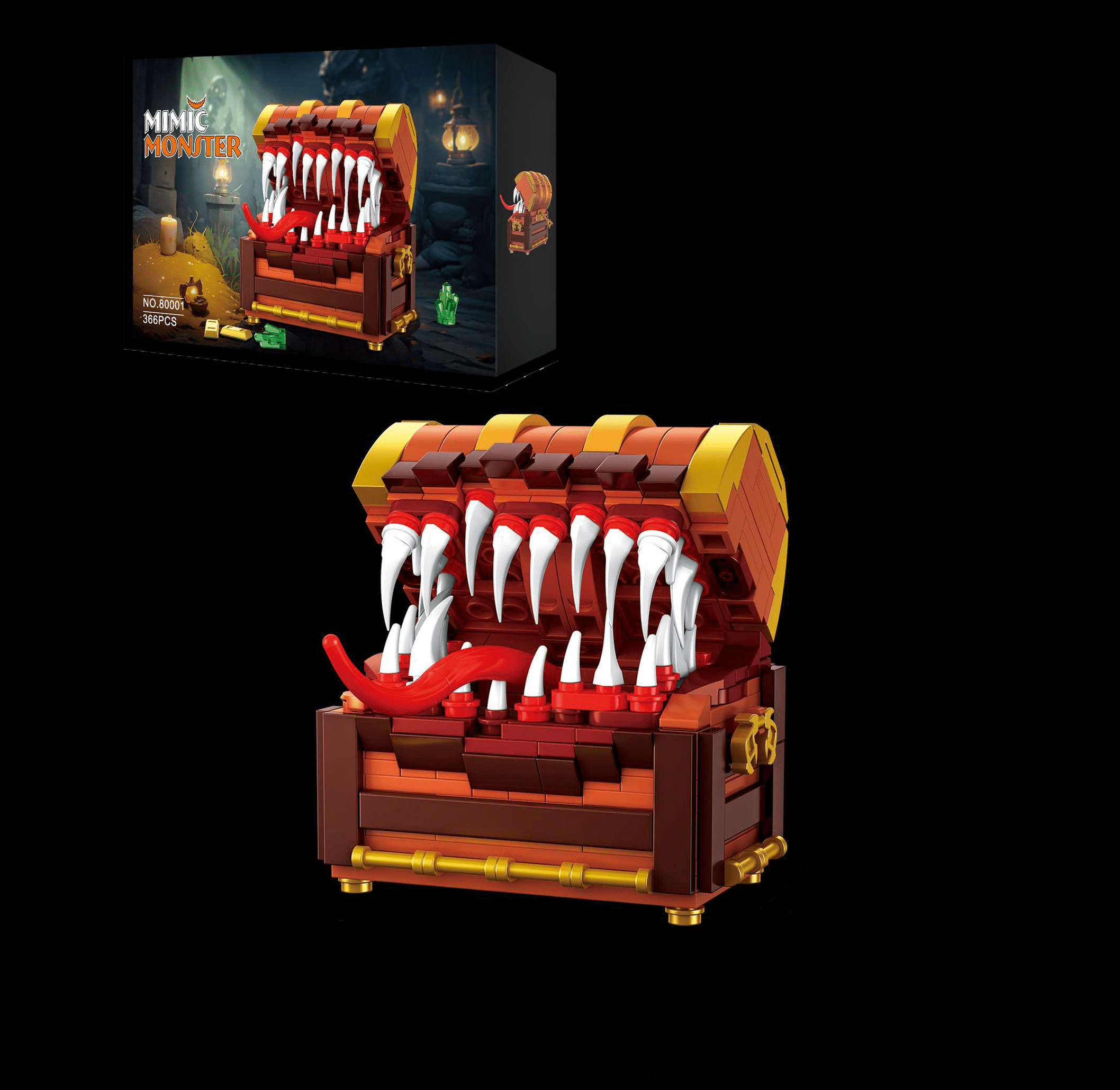 Treasure Chest Monster Building Set (366 Pieces) - Gift Box for Teens ...