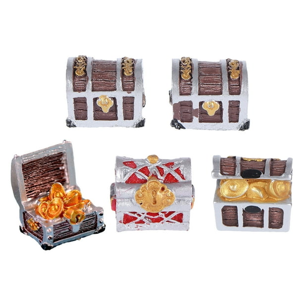 Pirate Treasure Chest Miniature Fairy Garden Wooden Box Outdoor Landscape Decor Pirate Treasure Chest Miniature Fairy Garden Wooden Box Outdoor Landscape Decor