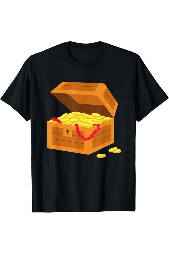 Treasure Chest TShirt Kids Boys Girls Men Women Gold Coins T-Shirt