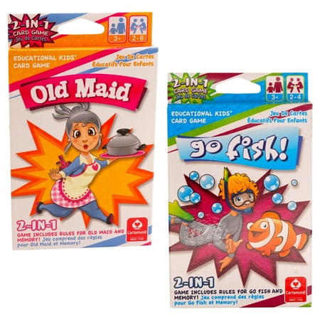 Treasure Co Trio Old Maid, Go Fish, and Memory Match Classic Card Game