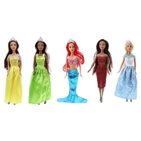 Treasure Cove Fairytale Princess Collection 5 Pack Dolls, 11.5 Inch
