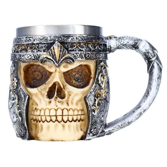 Treasure Cove P754639 Novelty Armoured Knight Skull Mug