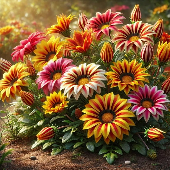 Treasure Flower Mix Seeds - Gazania MVR1Rigens | Perennial in Warm Climates, Annual Elsewhere | Drought-Tolerant & Long-Blooming