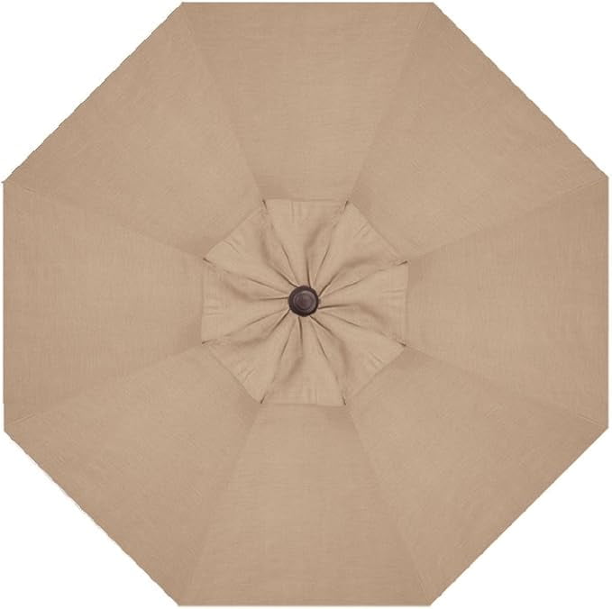 Treasure Garden Obravia Ersatz-Baldachin Khaki Für 2.4m Schirm | 8-Rippen Sonnenschirm Dach