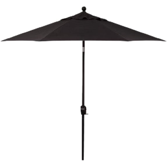Treasure Garden Deluxe Auto-Tilt Octagon Market Umbrella, 11ft - Outdoor Patio, Deck, Pool, Backyard Stand Alone Umbrella - Heavy Duty w/Black Frame & Obravia2 Fabric (Black)