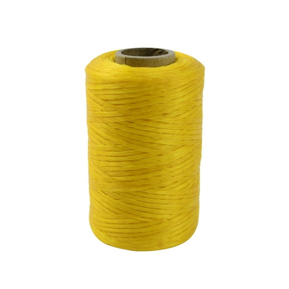 1 Single Spool Yellow Sinew Waxed Beading Craft Poly Thread Artificial Wax Sinue
