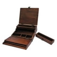 thumbnail image 1 of Antique Writing Lap Desk - Vintage Wood Travel Desk Set, Portable Document Case, 19th Century Style Storage Box, 1 of 3