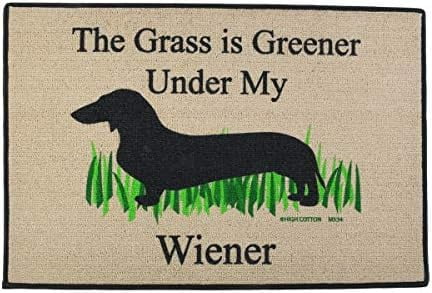 TreasureGurus Wiener Dog Welcome Doormat