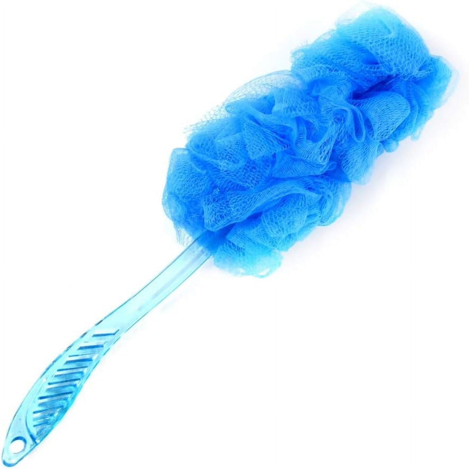 Treasure Gurus Long Handle Body Back Scrubber Shower Bath Loofah Pouf