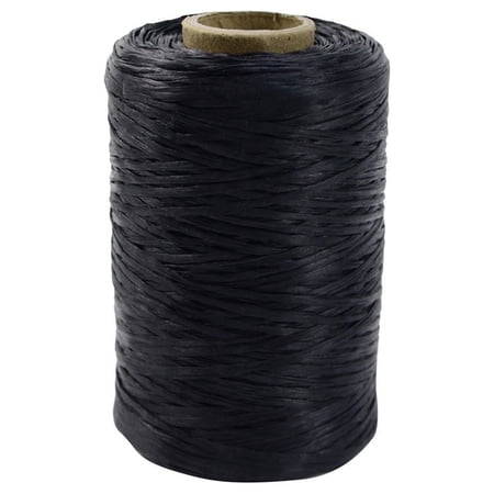 Treasure Gurus Single 300 Yd. Roll Black Sinew Waxed Beading Craft Poly Thread Artificial Wax Sinue