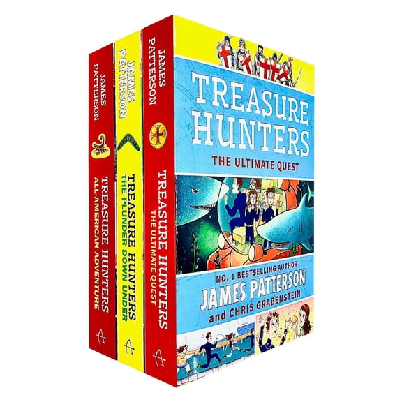 Treasure Hunters Series 6-8 Books Collection Set By James Patterson (All-American Adventure, The Plunder Down Under & Ultimate Quest)