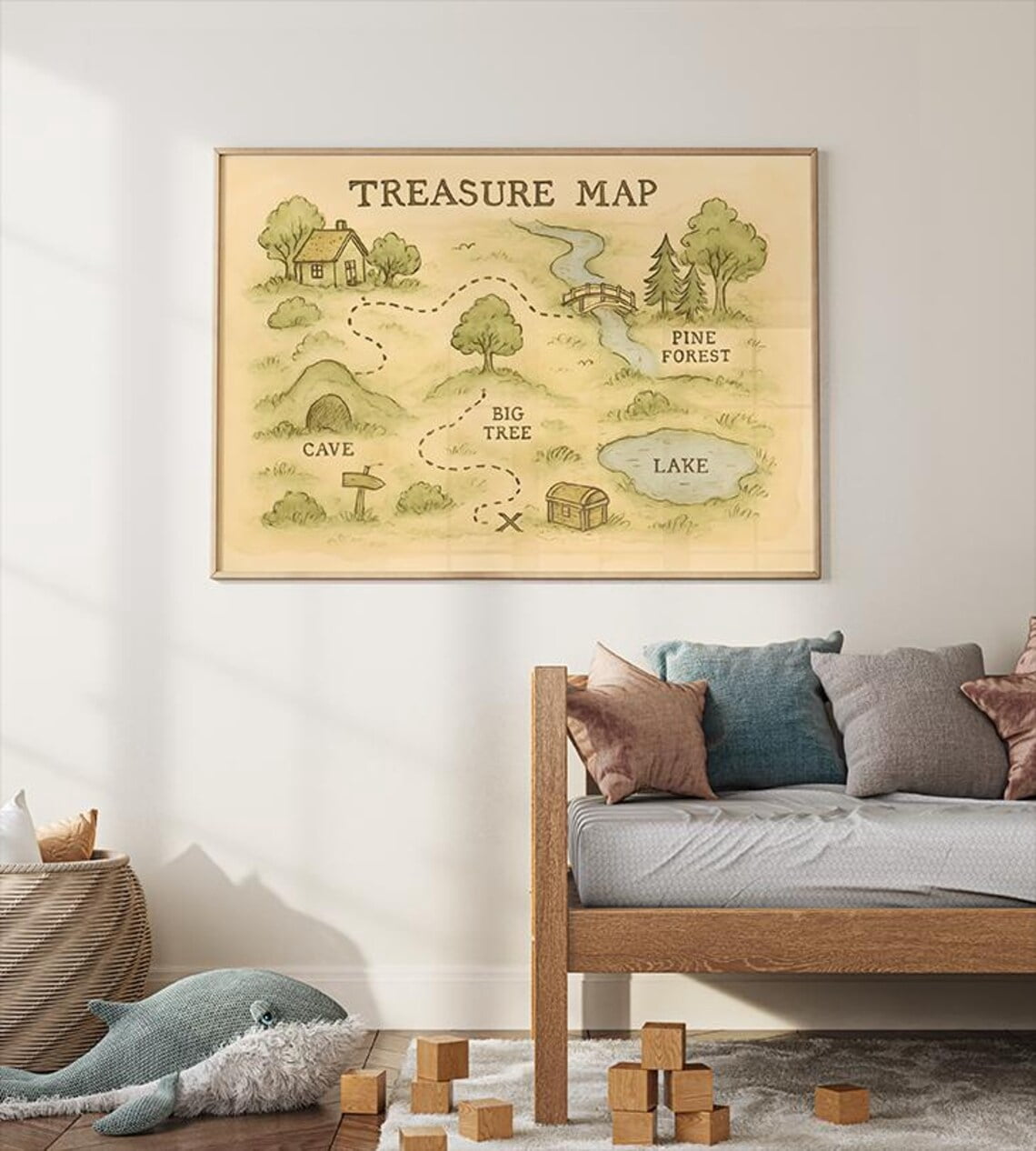 Treasure Map Poster, Storybook Poster, Playroom Poster UNFRAMED Poster ...