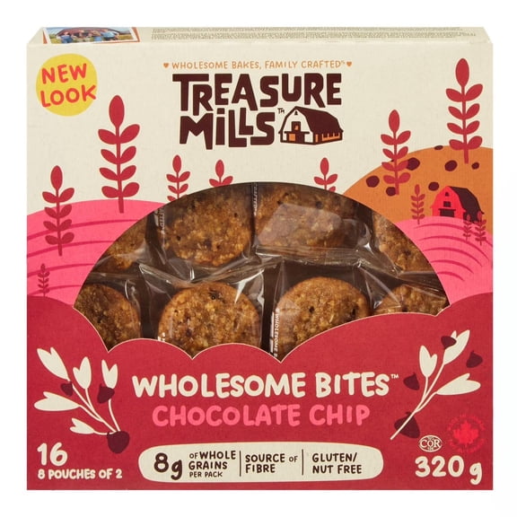 Treasure Mills Chocolate Chip Wholesome Bites 16ct | Soft-Baked Snacks