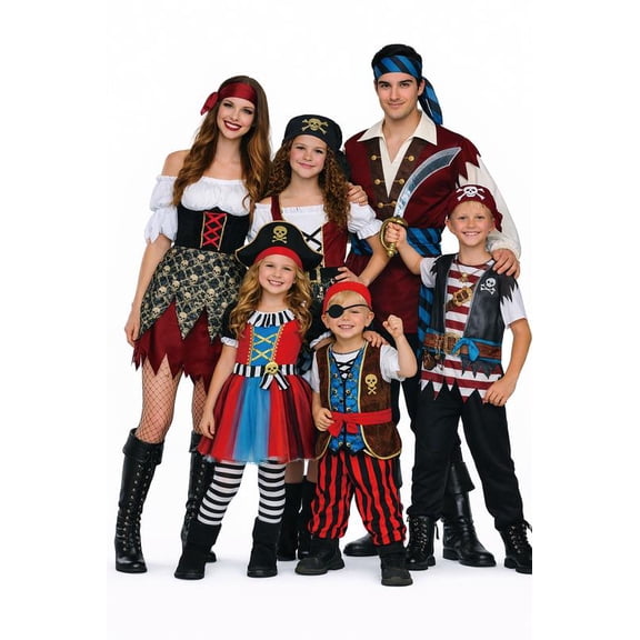 Treasure Pirate Family Matching Costume for Children, Boys' Size Small (6/7), by Way to Celebrate