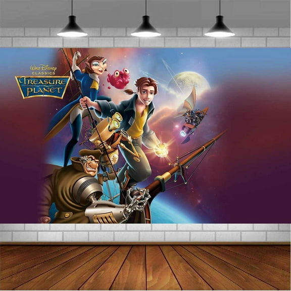 Treasure Planet Backdrop Banner Party Supplies Poster Movie Theme Background for Photography Birthday Decorations