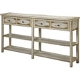 thumbnail image 1 of Treasure Trove Ada Contemporary Wood Ivory Finish Four Drawer Console Table, 1 of 3