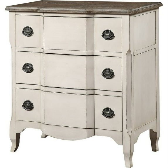 Treasure Trove Bar Harbor II Solid Wood Cream 3-Drawer Chest