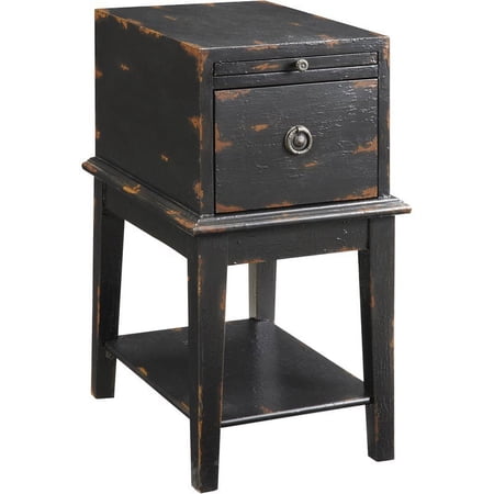Treasure Trove Bayport Textured Black 1-Drawer Chest