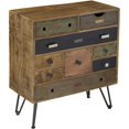 thumbnail image 1 of Treasure Trove Brisbane Multi-Color Mango Wood Frame 9-Drawer Chest, 1 of 3