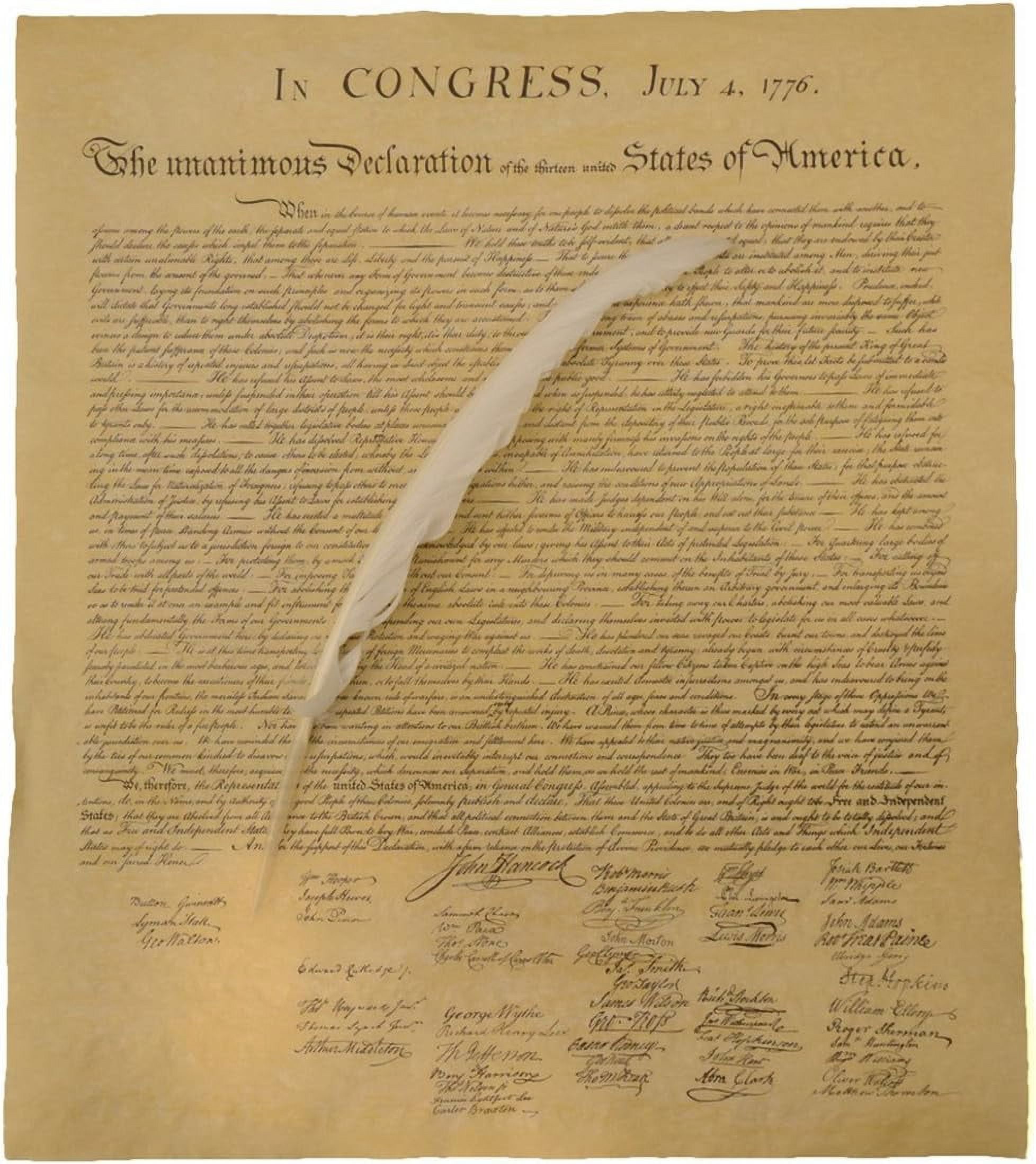 how many times is declaration of independence said in national treasure