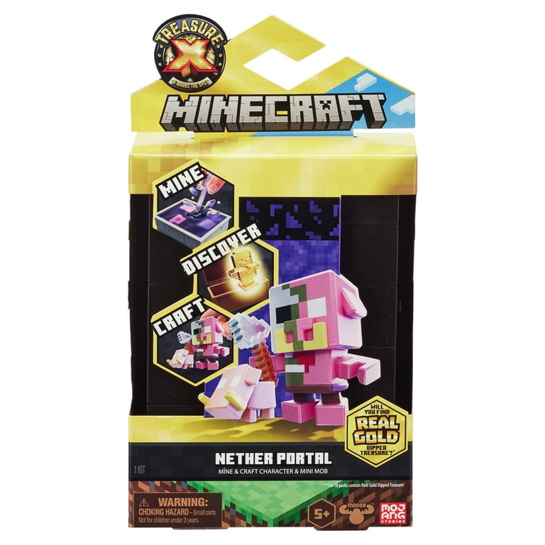 Treasure X Minecraft - Mine & Craft Character and Mini MOB. Mine, Discover  & Craft with 15 levels of adventure. Find one of 3 character pairs. Will  you find the real gold