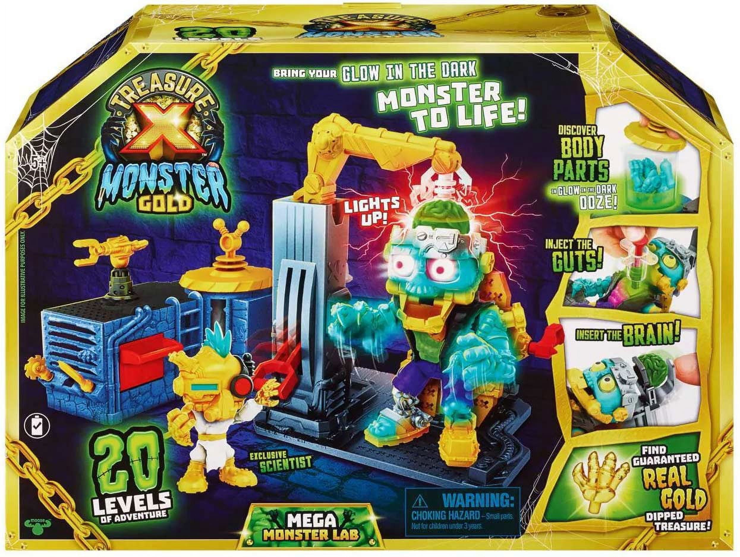 Treasure X Monster Gold Glow in The Dark Mega Monster Lab, 20 Levels of