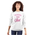 thumbnail image 1 of Treasure Your Chest Breast Cancer Women Plus Size Crewneck Sweatshirt Brisco Brands 4X, 1 of 5