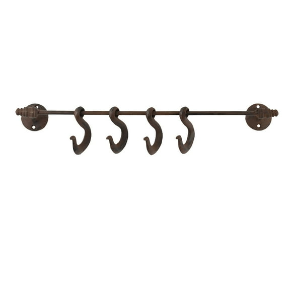 TreasureGurus 4 Hook Coat Hook, 1 Count, 20 lb Limit