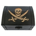 thumbnail image 1 of TreasureGurus Black Antique Wood Treasure Chest Box, 5" Long, 1 of 2