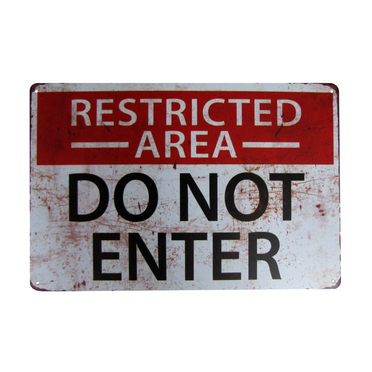 TreasureGurus Do Not Enter Restricted Area Vintage Metal Signs