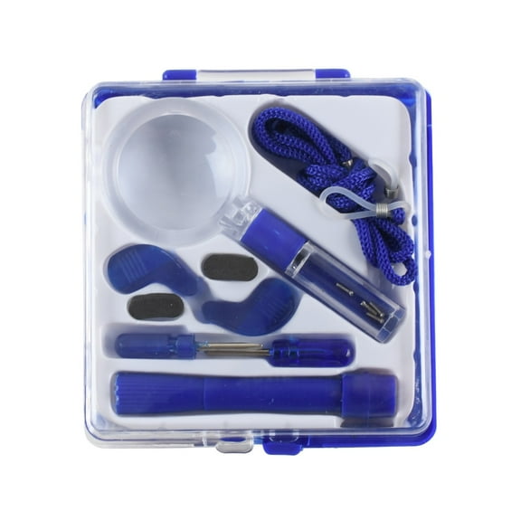 TreasureGurus Eyeglass Repair Kit Screwdriver Pads Grommets Screws Cord Tools, 10 Pieces