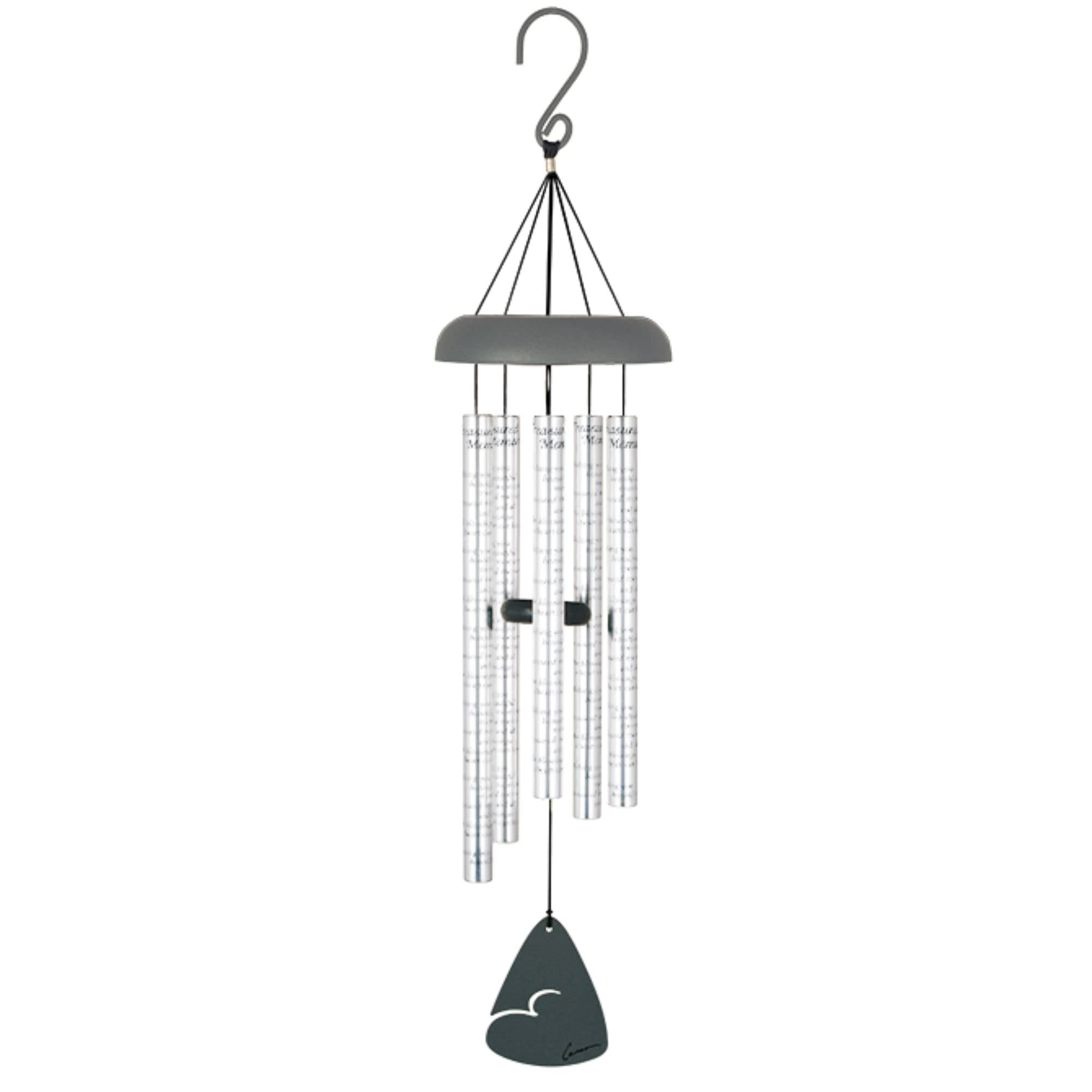 Treasured Memories 30" Silver Aluminum Wind Chime