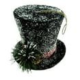 thumbnail image 1 of Treasuregurus Black Felt Top Hat Christmas Tree Topper, Black, 5", 1 of 4