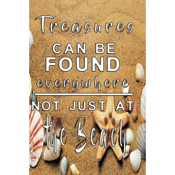 Treasures can be everywhere not just at the beach: Graph Paper Notebook with 120 pages 6x9 perfect as math book, sketchbook, workbook for summer 120 Pages (Paperback)