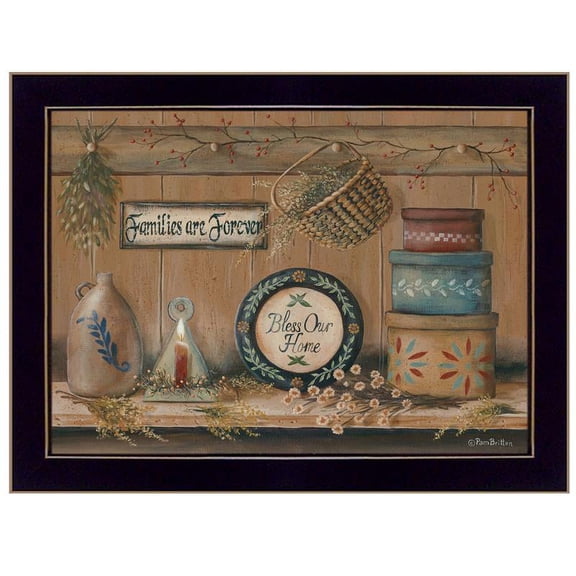 TrendyDecor4U Treasures On The Shelf II By Pam Britton Framed Print BR462-712
