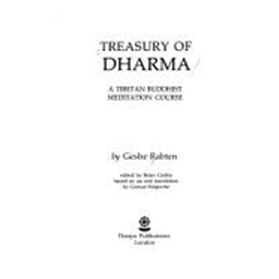 Pre-Owned Treasury of Dharma: Tibetan Buddhist Meditation Course (Paperback) 0948006048 9780948006043